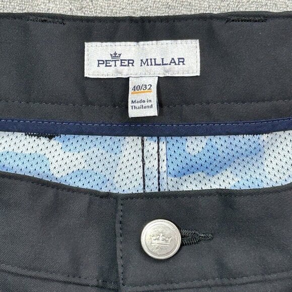 Peter Millar Pants Men 40x24 Black EB66 Performance Five Pocket Chino Trousers - Picture 9 of 16